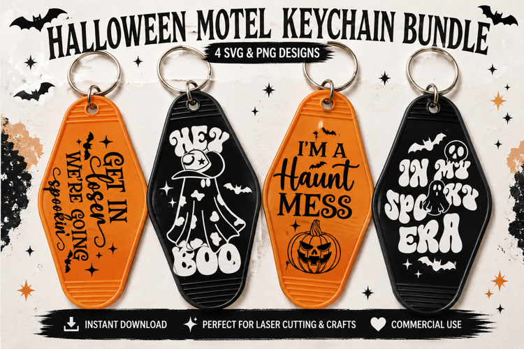 Halloween Motel Keychain SVG PNG, Funny Spooky Sayings