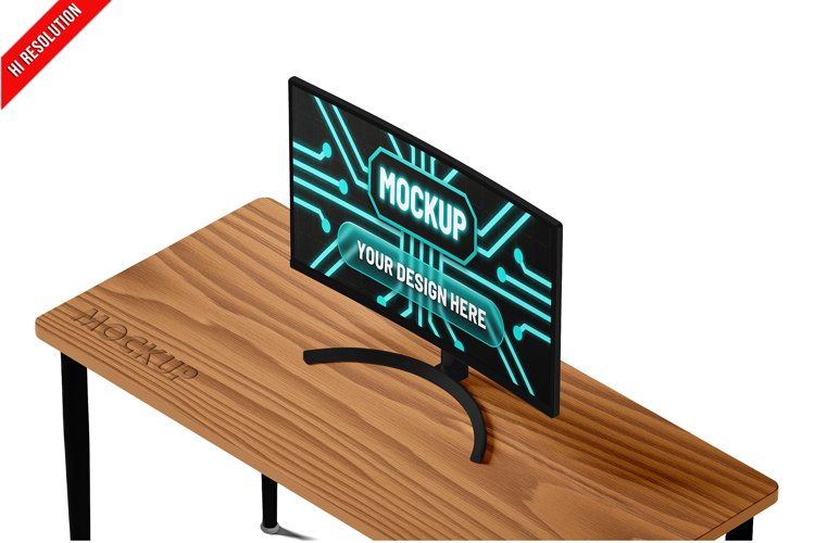 Sleek Desktop Monitor On Desk