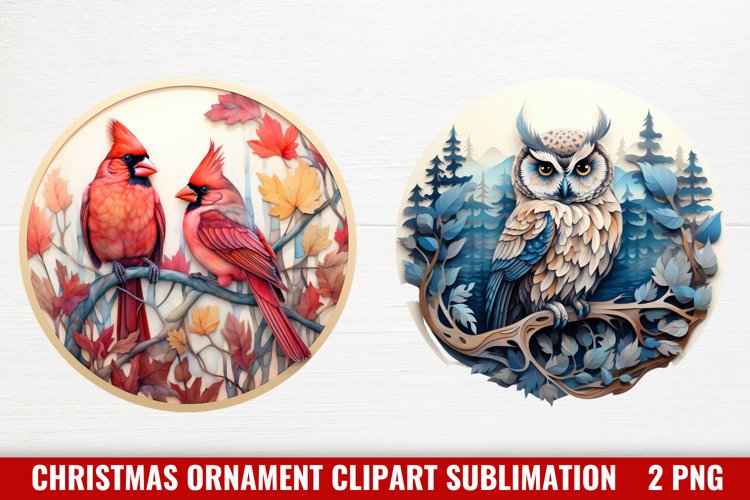 Christmas Ornament Sublimation, Christmas 3D Ornament