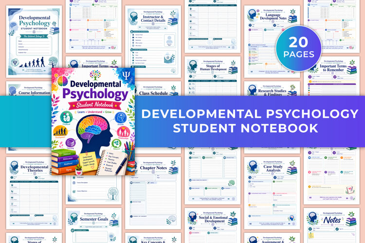 Developmental Psychology Student Notebook | Psychology Study example image 1