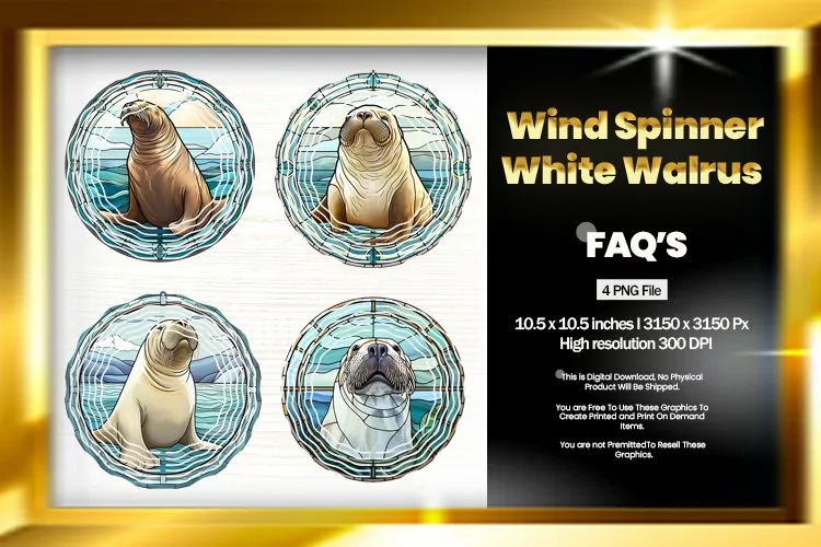 White Walrus Spinner Sublimation - 04 Variations