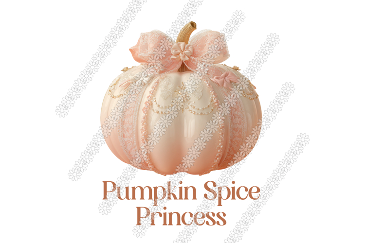Pumpkin Spice Princess PNG | Fall Coquette Sublimation