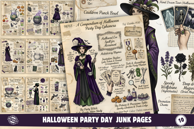 Halloween Party Day Junk Journal