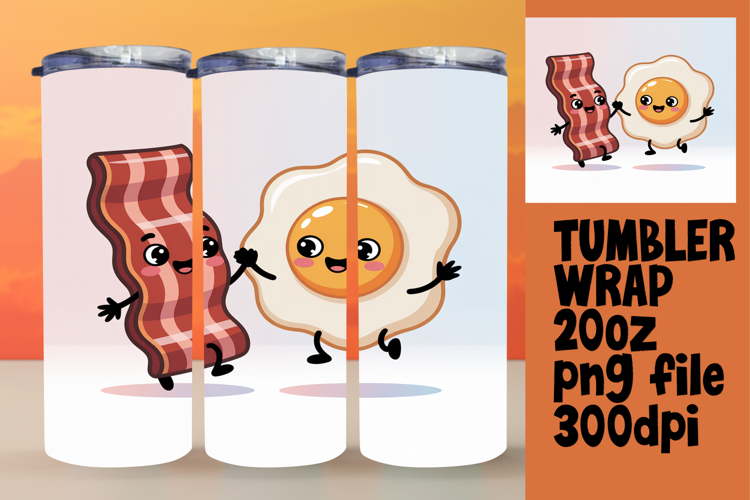 Lovely 20oz Tumbler Template for Gifts , Kawaii Food