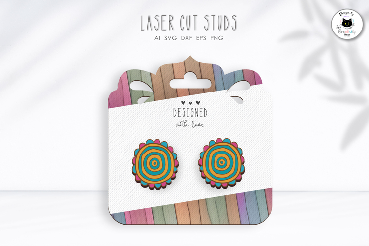 Boho Floral Earrings Laser Cut SVG