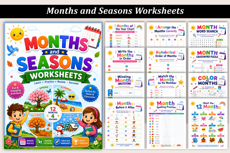 Months and Seasons Worksheets
