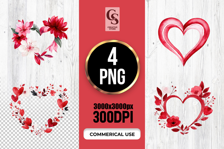 Red Heart Png Image 16