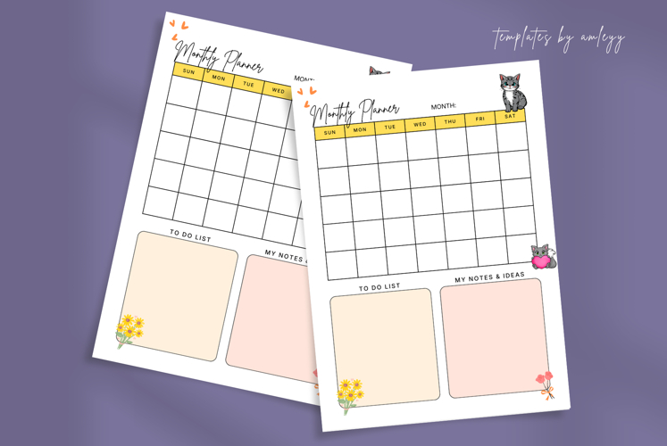 Monthly Digital Planner Templates Image 8