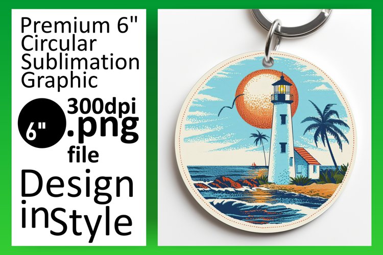 Scenic Landscape Round Ornament - Sublimation Circle