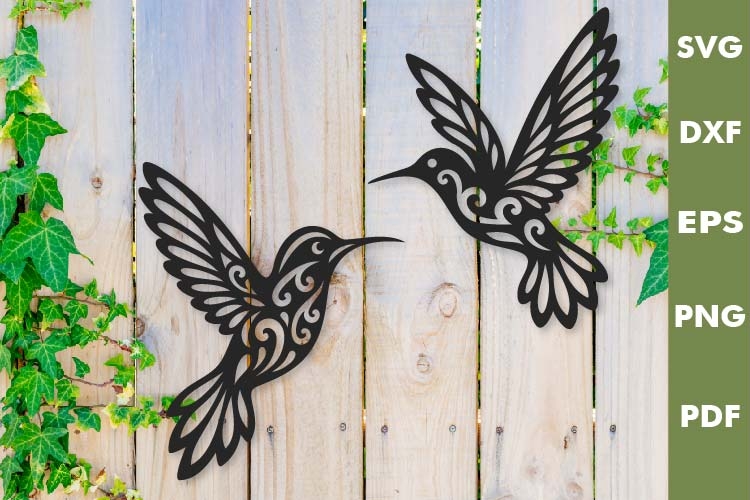 Hummingbird Wall Art Design, Laser cut, Cricut