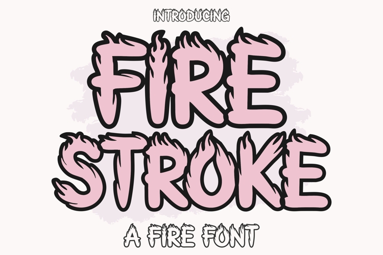 Firestroke Font OTF TTF | Flame Letters SVG Cricut Font