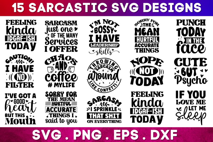 Sarcastic SVG Bundle