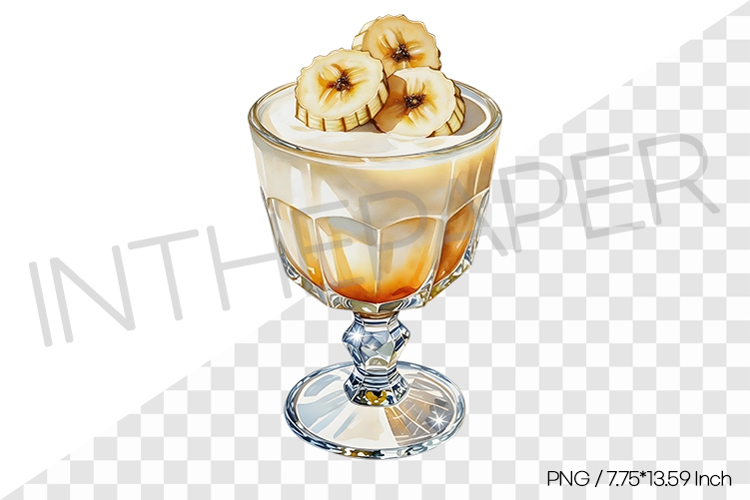 Banana Smoothie PNG Clipart Watercolor Drink Illustration