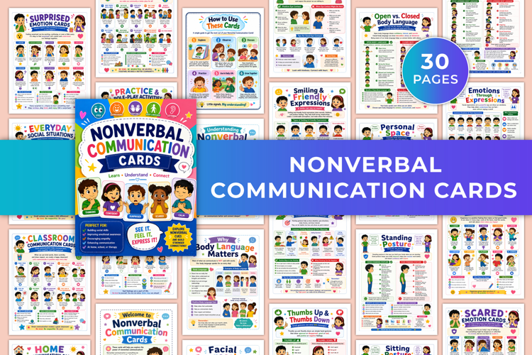 Nonverbal Communication Cards | Social Skills, Emotions