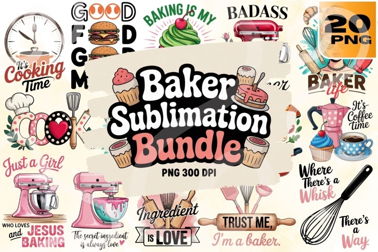 Whisk & Wonder Baking Quotes & Kitchen Fun PNG Pack