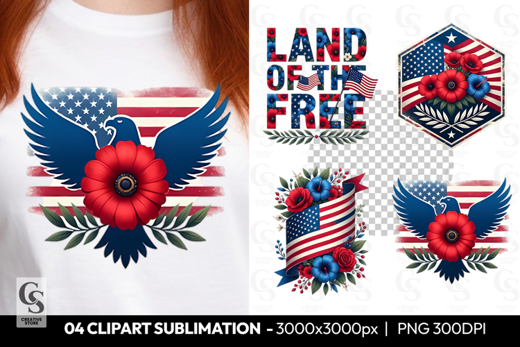 Patriotic Eagle Clipart PNG