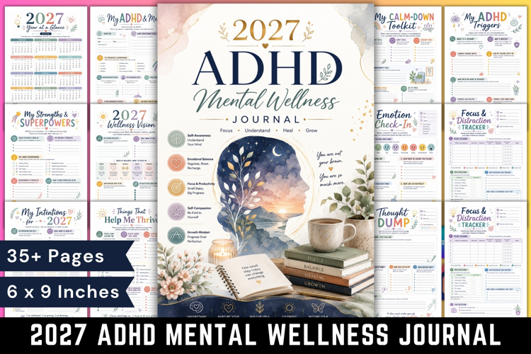 2027 ADHD Mental Wellness Journal