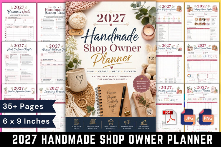 2027 Handmade Shop Owner Planner example image 1