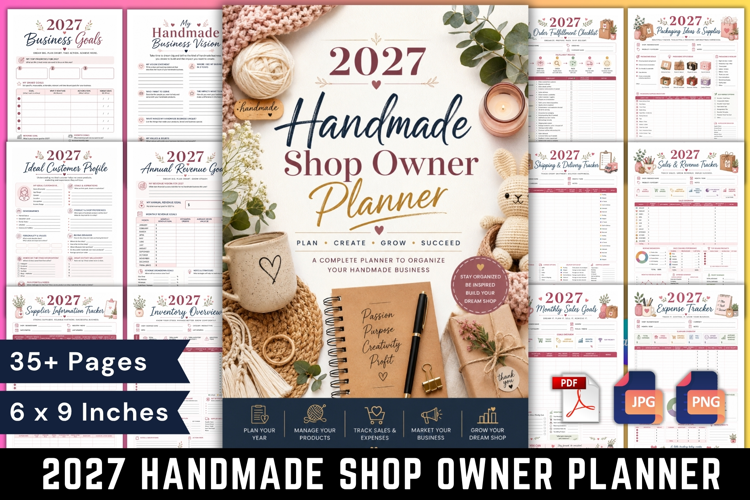 2027 Handmade Shop Owner Planner