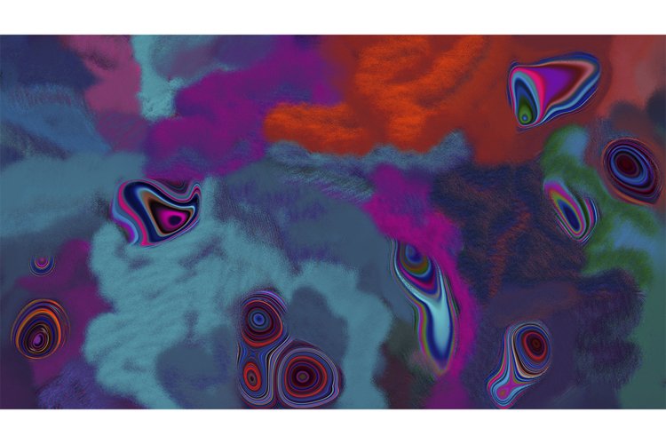 Abstract multi-colored textured fantasy background.