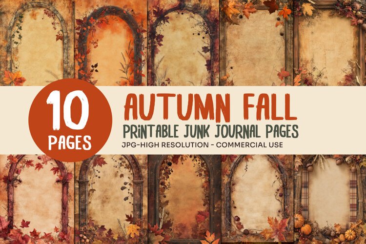 Autumn Arch Junk Journal Pages example image 1