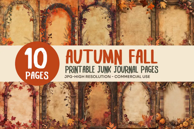Autumn Arch Junk Journal Pages