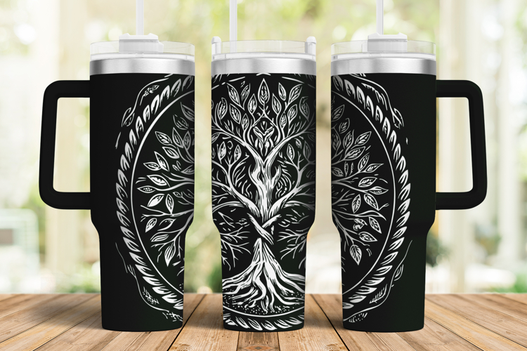 40oz Tumbler laser svg|Tumbler Celtic tree, Tree of Life