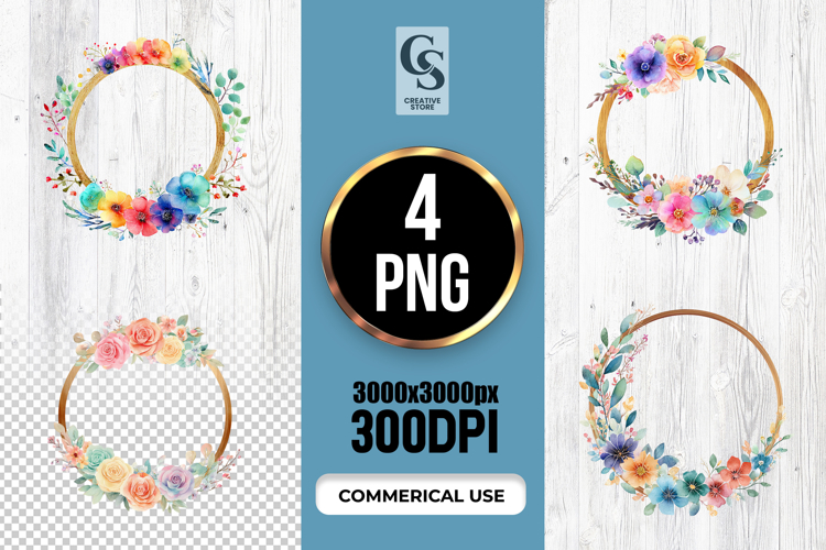 Floral Wreath Clipart Image 9