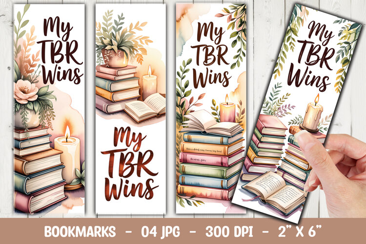 Floral Book Bookmark Sublimation example image 1