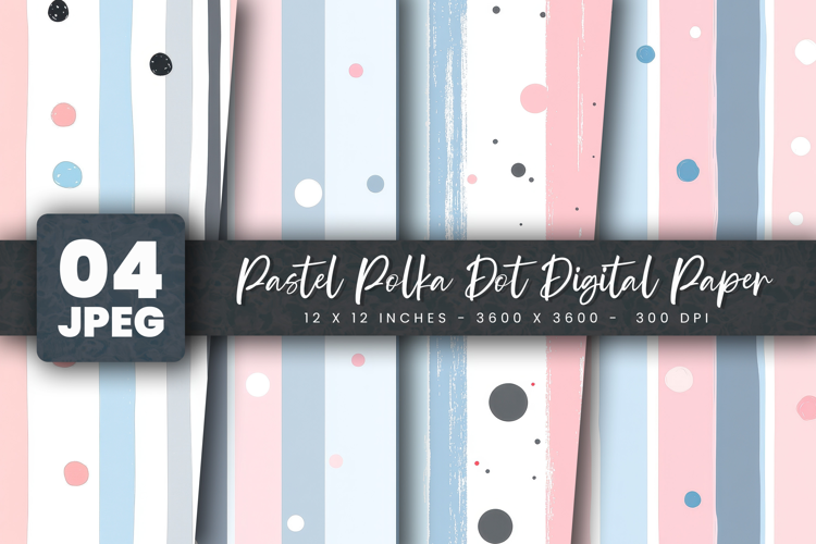 Pastel Polka Dot Digital Paper