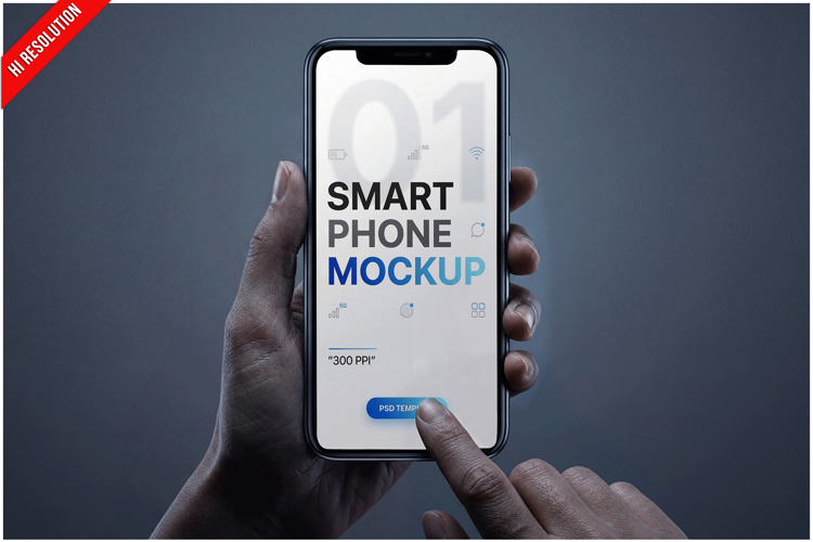 Smartphone Held Vertically