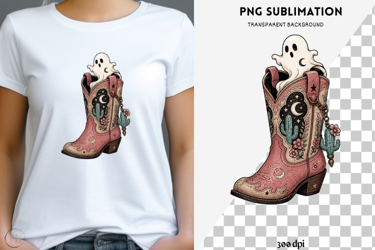 Western gothic halloween png design for T-shirts