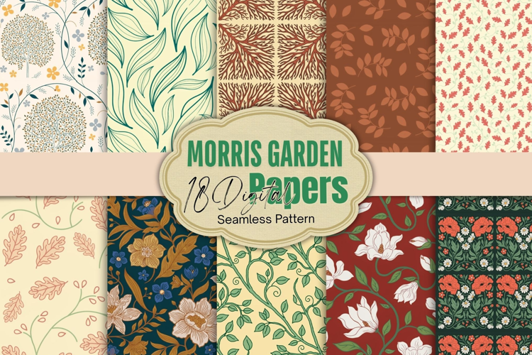 Vintage Morris Garden Digital Paper