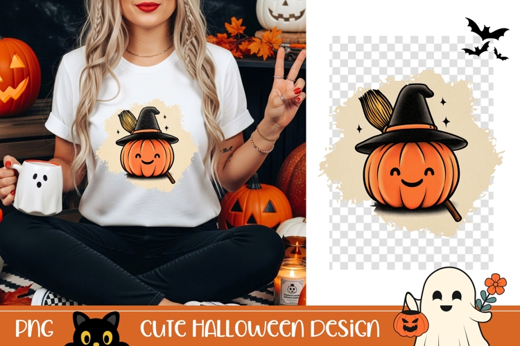 Halloween Pumpkin PNG, Funny Halloween Pumpkin T-Shirt PNG