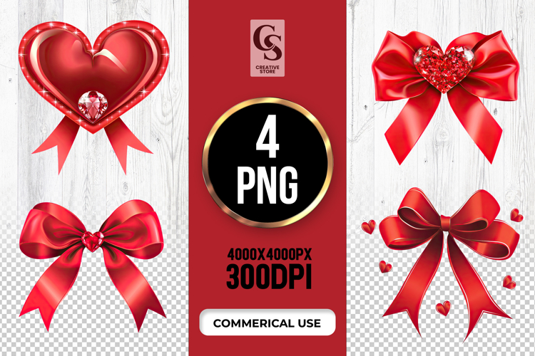 Red heart clipart Image 6