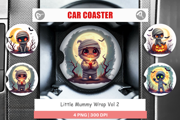 Car Coaster Halloween Mummy Wrap