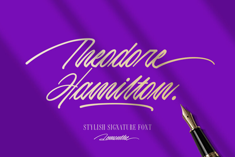 Theodore Hamilton | Signature Font example image 1