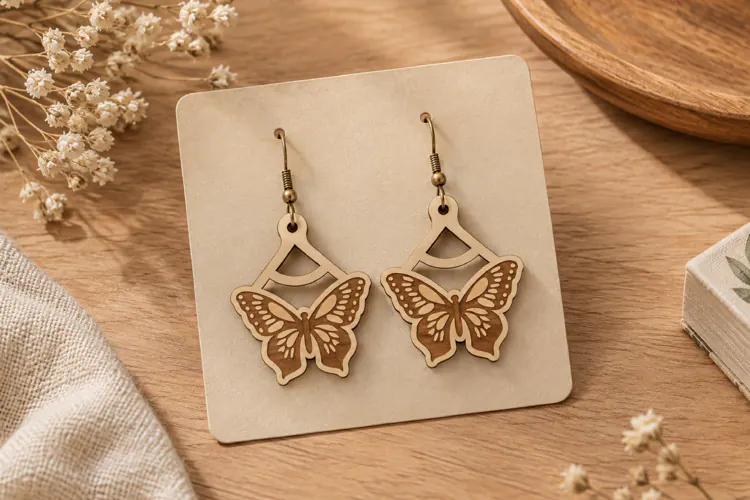 Butterfly Earring SVG - Laser Cut Dangle Jewelry File