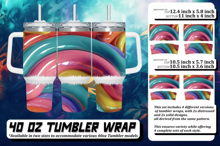 Abstract Puff Pattern Tumbler Wrap