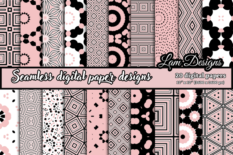 Geometric Seamless digital papers, Seamless pattern