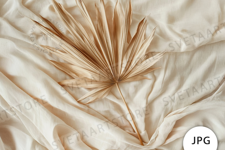 Aesthetic Neutral Floral Background, Mockup JPG