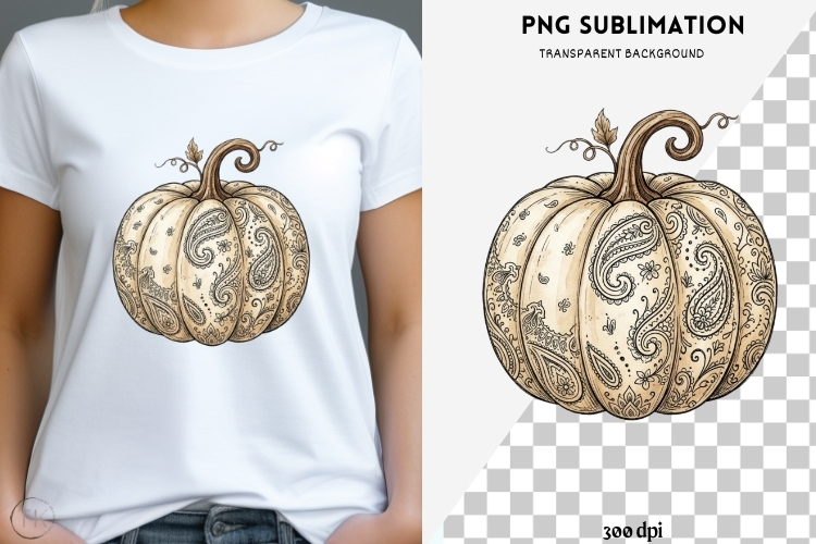 Rustic western pumpkin png design for T-shirts