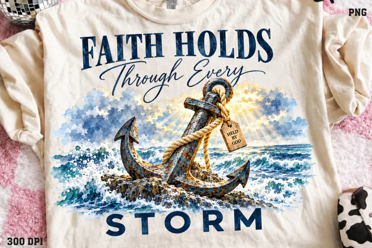 I Can Face Rough Waters Shirt PNG, With God Aboard Christian