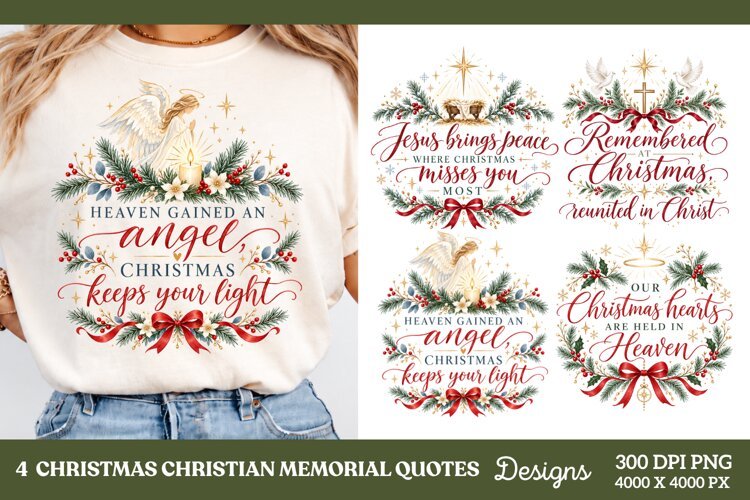 4 Christian Christmas Quote PNG Designs, 4 Christmas Faith Q example image 1