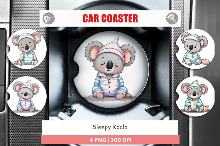 Car Coaster Sleepy Koala