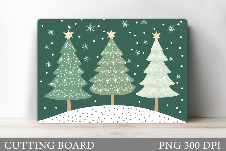 Christmas Tree Cutting Board. Christmas Tree Sublimation example image 1