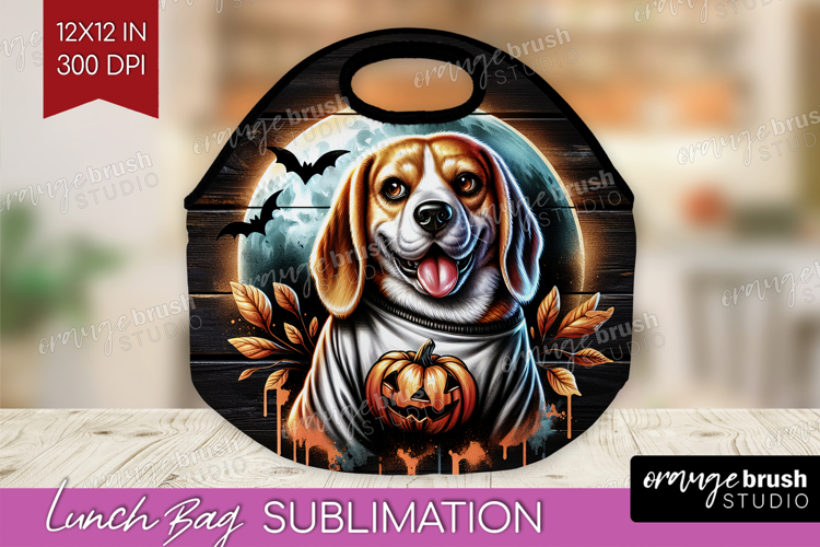 Beagle Dog Lunch Bag Halloween Lunch Bug PNG Sublimation