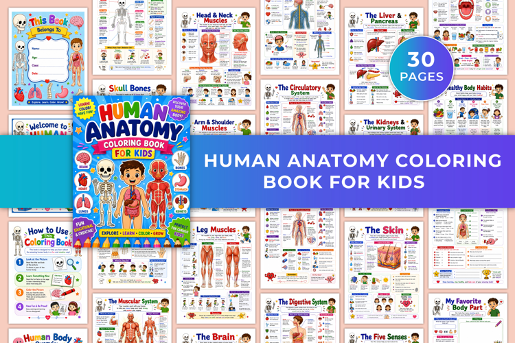 Human Anatomy Coloring Book for Kids | Fun & Educational