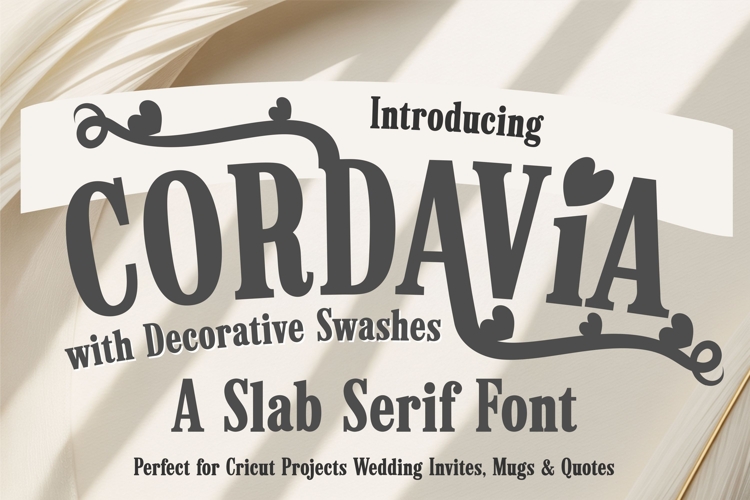 Cordavia Bold Swash Font | Decorative Serif Font