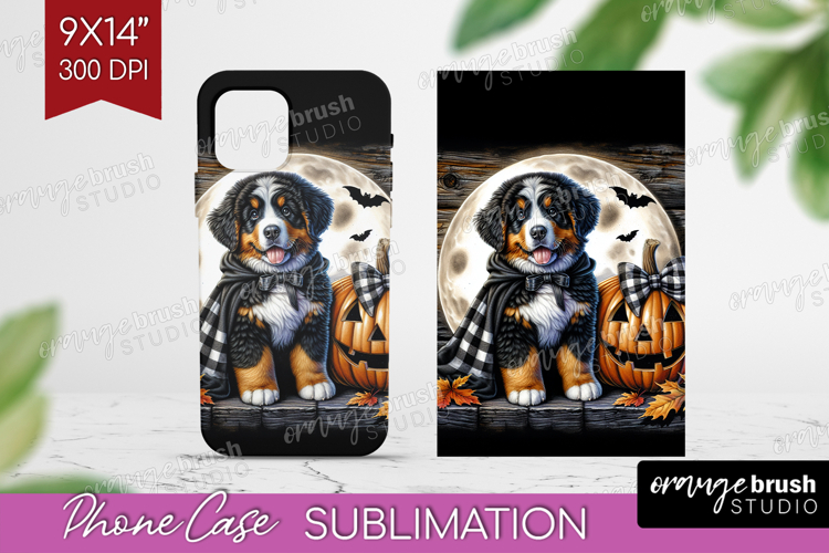 Bernese Mountain Dog Phone Case PNG Halloween Case PNG
